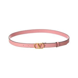 Valentino Vlogo Signature Leather Belt, Pink